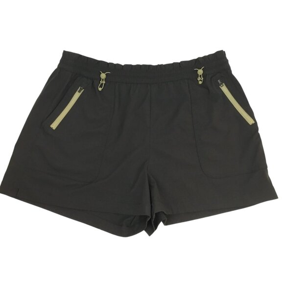 Athleta Womens 5 pockets Lightweight Zip Black Shorts Womans Large - Picture 8 of 8